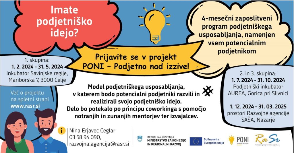 Predstavitven plakat novega projekta Poni Savinjska