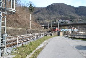 Railway line section Dobova – Ljubljana near Zidani Most
