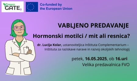 VABLJENO PREDAVANJE: Hormonski motilci / mit ali resnica?