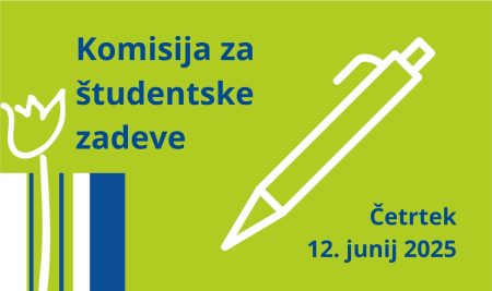 Komisija za študentske zadeve bo zasedala v četrtek, 12. 6. 2025