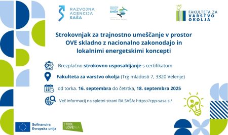 Postanite strokovnjak za trajnostno umeščanje v prostor OVE