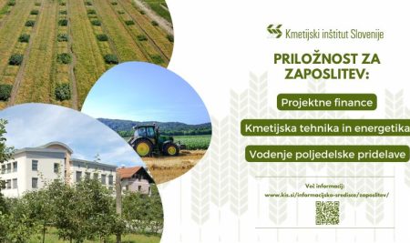 Priložnost za zaposlitev na Kmetijskem inštitutu Slovenije
