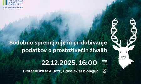 Vabilo na sklop predavanj na temo sodobnega spremljanja in pridobivanja podatkov o prostoživečih živalih