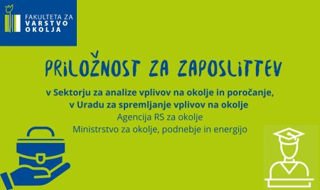 Višji svetovalec v Sektorju za analize vplivov na okolje in poročanje (ARSO)