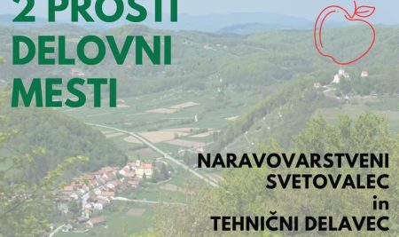 Javni zavod Kozjanski park razpisuje 2 prosti delovni mesti