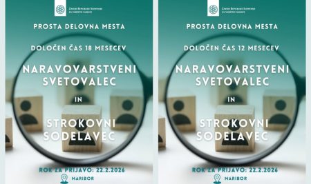 Prosta delovna mesta na Zavodu RS za varstvo narave, OE Maribor