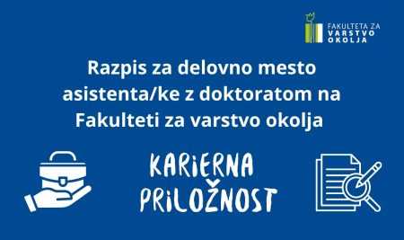 Razpis za delovno mesto asistenta/ke z doktoratom na FVO