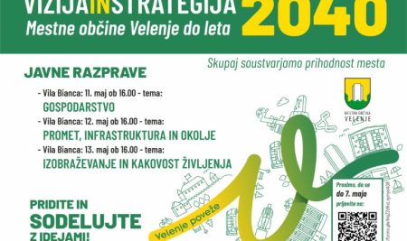 Javne razprave: Vizija in strategija Mestne občine Velenje do leta 2040