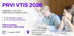 Banner za dogodek Prvi vtis 2026