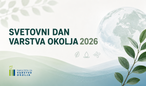Banner za svetovni dan varstva okolja 2026 z motivom Zemlje, listov, vode, zraka in logotipom Fakultete za varstvo okolja.