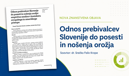 Nova znanstvena objava o odnosu prebivalcev Slovenije do orožja