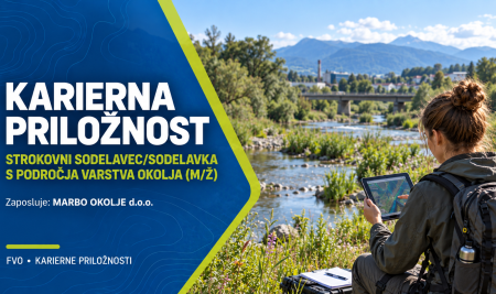 Karierna priložnost: Strokovni sodelavec/sodelavka s področja varstva okolja