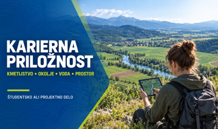 Karierna priložnost na področju kmetijstva, okolja, voda in prostora