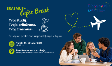 Erasmus+ Coffee Break: odkrij priložnosti za študij in prakso v tujini