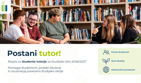 Postani tutor: odprt razpis za študente FVO za študijsko leto 2026/2027